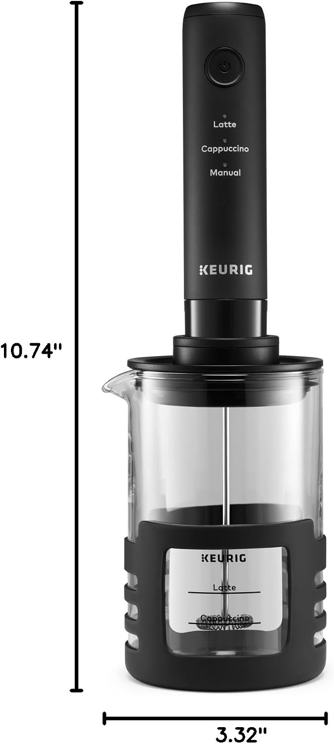 Keurig SimpleCafe Frother – Housewarming Gift for New Homeowners, USB Rechargeable Hot and Cold Foam Maker for Daily Coffee