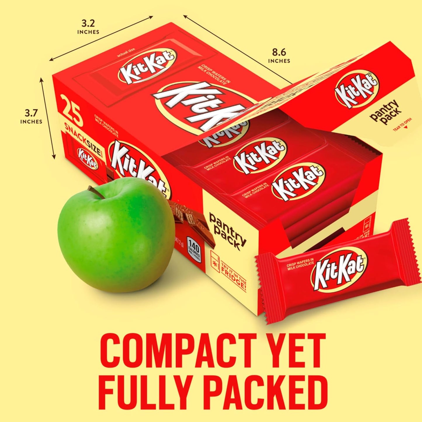 KIT KAT Milk Chocolate Wafer Pantry Pack – Christmas Stocking Stuffer and Easter Basket Candy for Kids and Adults, 12.25 oz