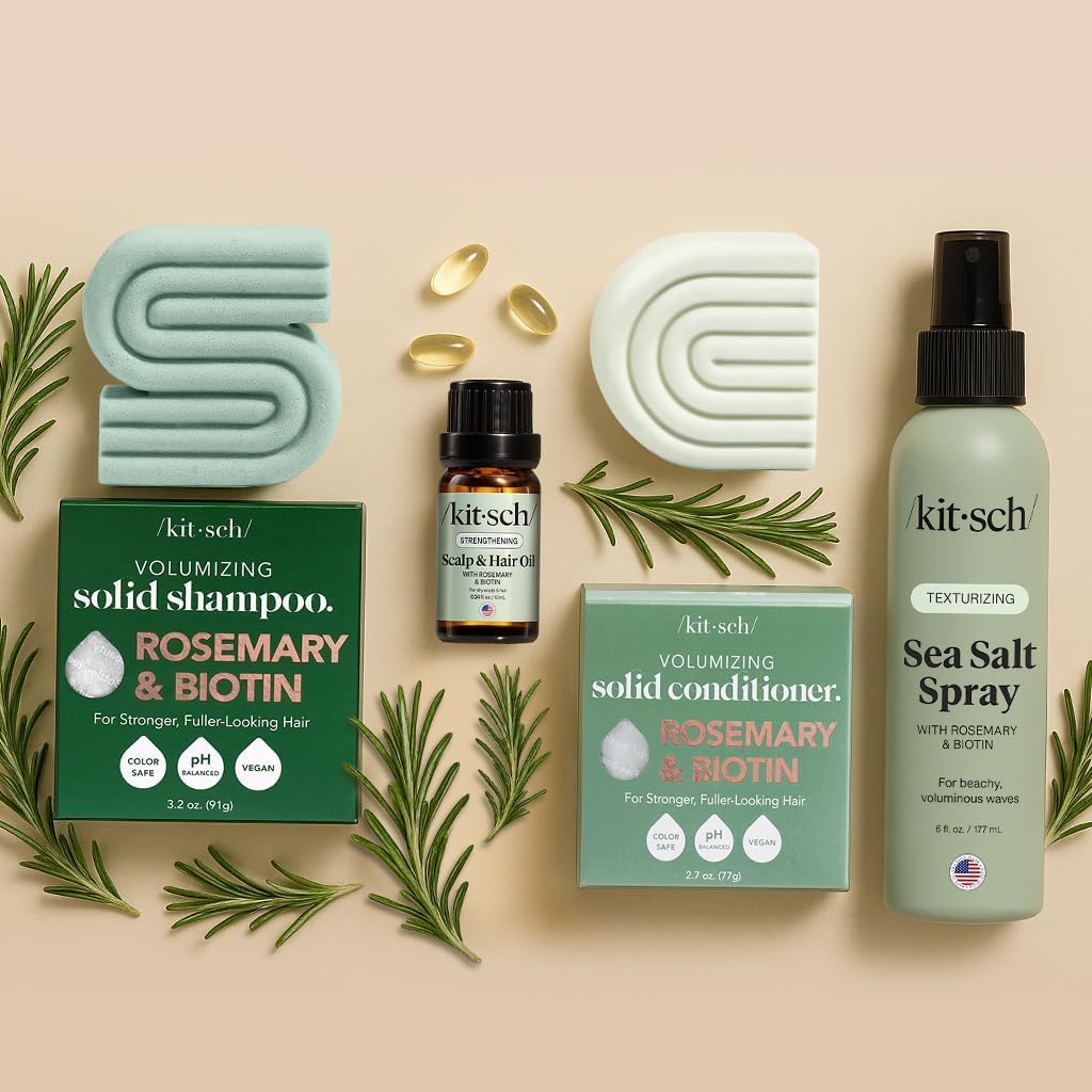 Kitsch Sea Salt Hair Spray – Bedroom Self-Care Ritual, Frizz-Taming Wave Mist for Nightly Wind-Down