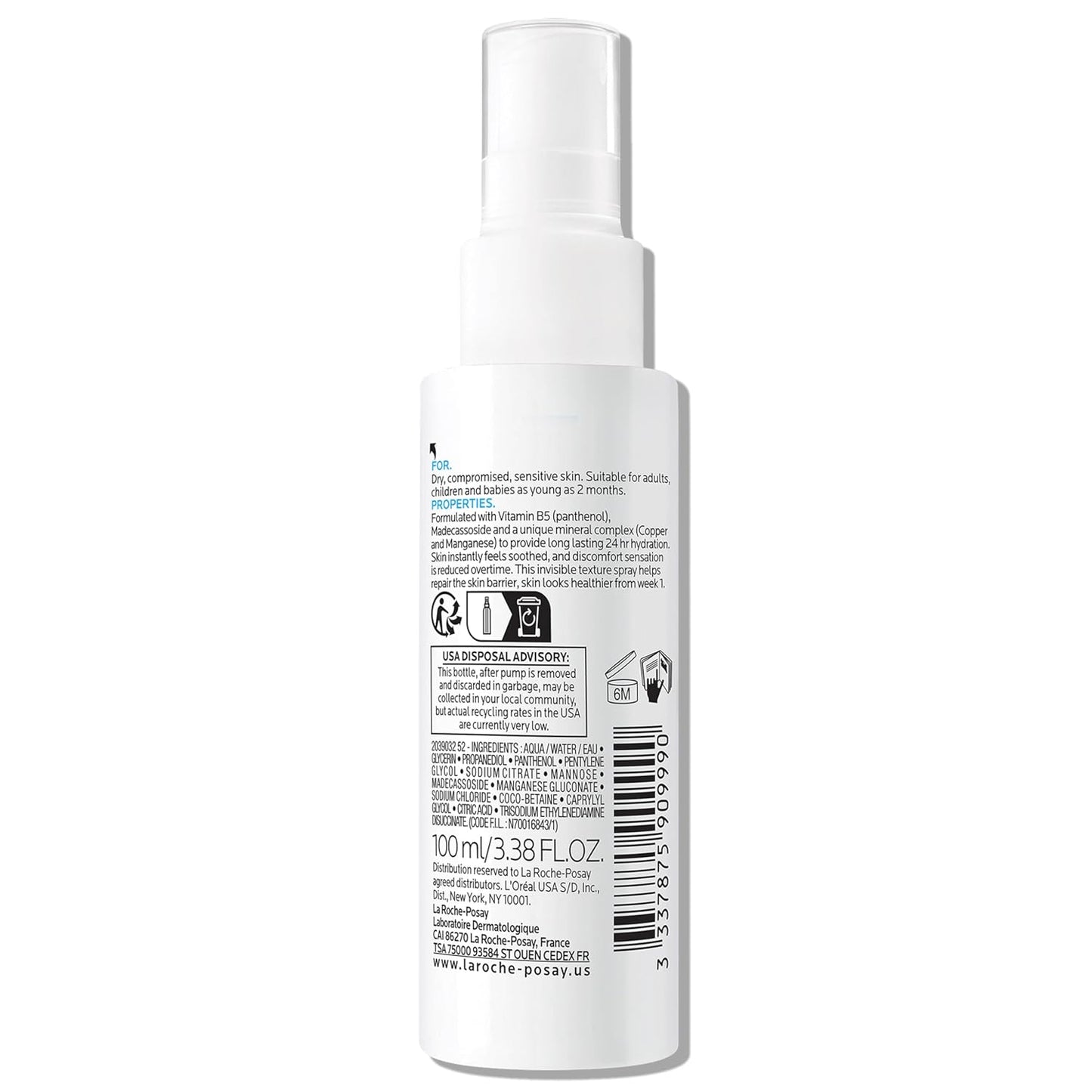 La Roche-Posay Cicaplast B5 Multi-Use Hydration Spray – One Essential Mist for Face & Body Simplicity