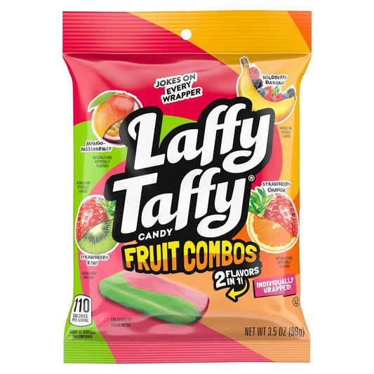 Laffy Taffy Fruit Combos Road Trip Chewy Candy, Individually Wrapped Assorted Fruit Flavors for the Car