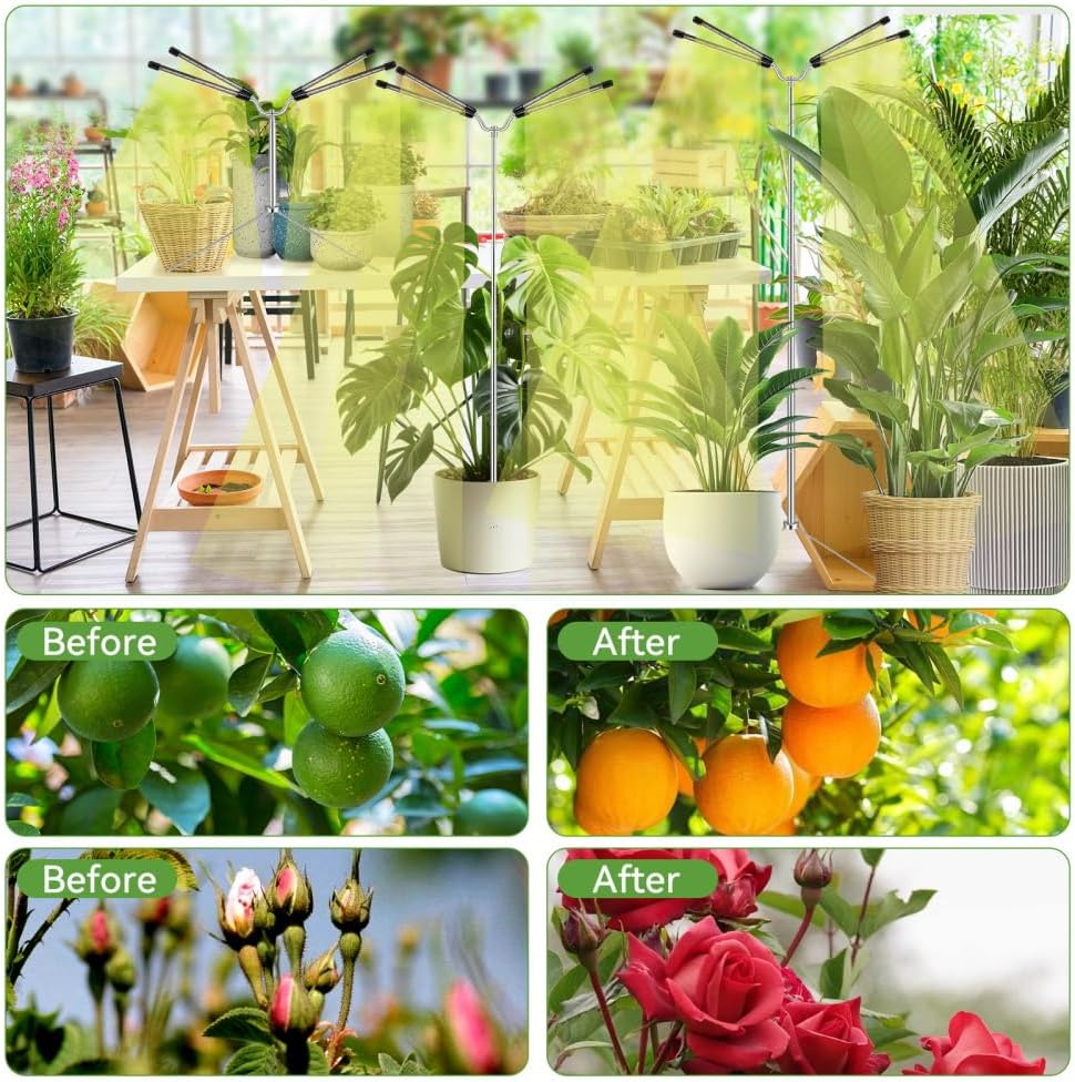 LED Plant Lamp – Calming Biophilic Wellness Light for Indoor Garden Corners and Reading Nooks