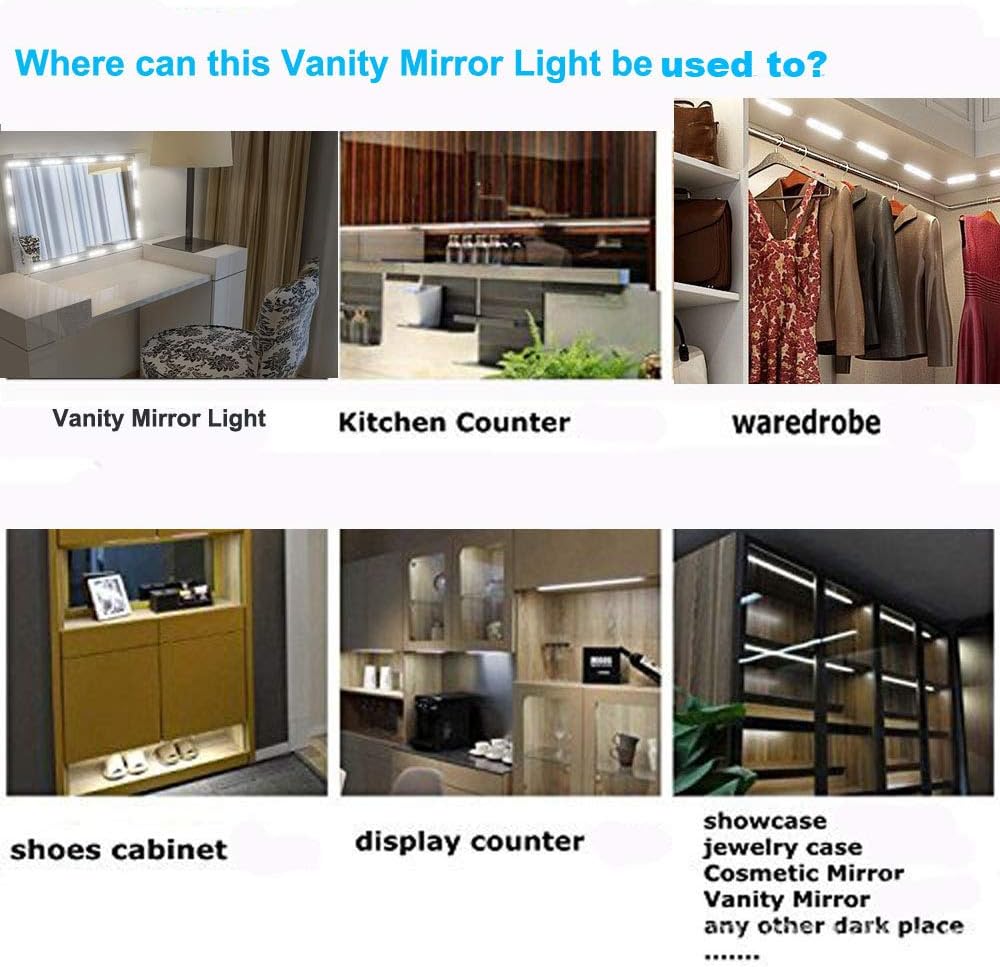 Led Vanity Mirror Lights – Romantic Valentine's Day Gift for Girlfriend and Wife, Dimmable Glam Lighting