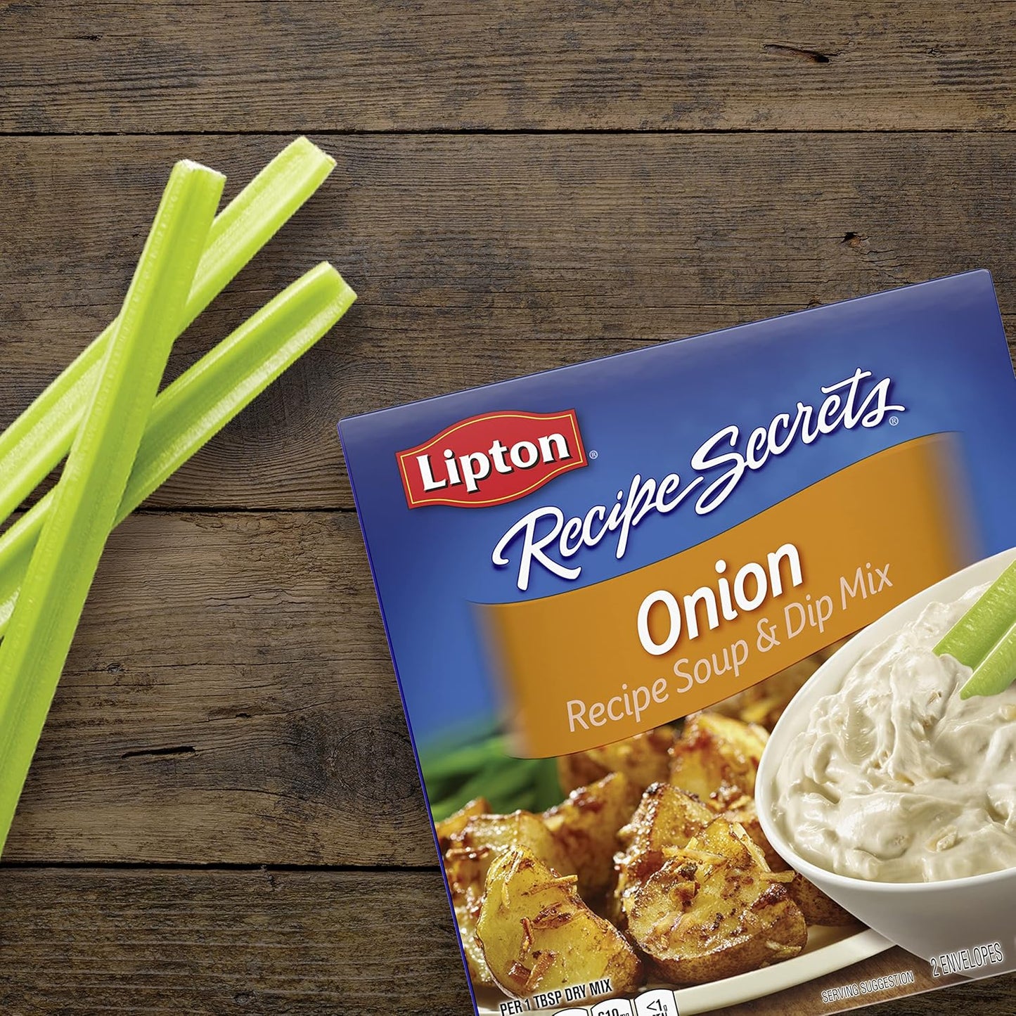 Lipton Recipe Secrets Onion Soup and Dip Mix – Portable Pantry Pack for Camping Trips and RV Kitchens