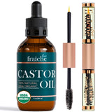 Velona Castor Oil – High-End Beauty Gift for Her, Ready-to-Use Filled Glass Bottle with Applicator