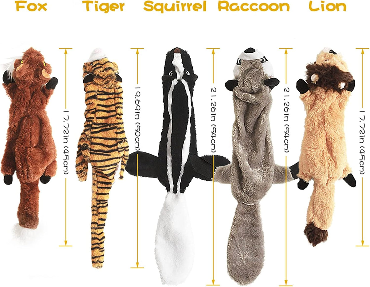 LufcFur Dual Squeaker Plush Pet Toys – Reinforced Stitching and No Fluff Filling, Safer Alternative to Stuffed Dog Toys