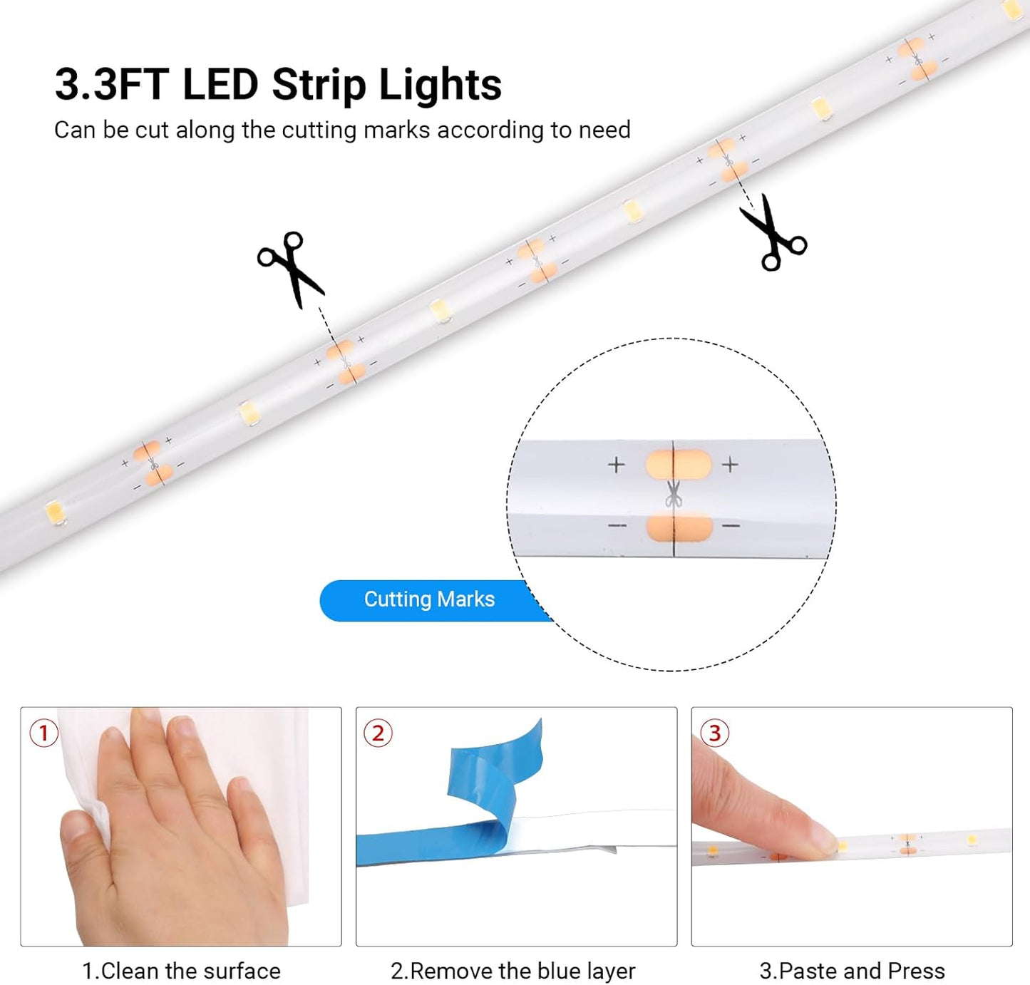 LumifyHome Strip Lights White – Thoughtful Housewarming Gift with Remote and Timer