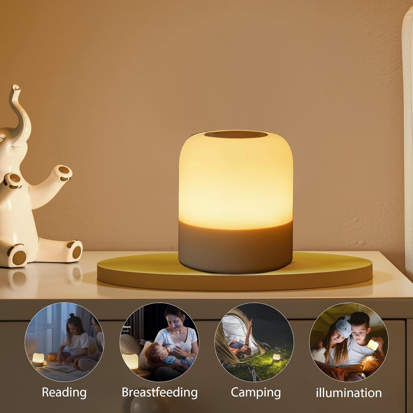 LumiNest Egg Shaped LED Lamp for Bedroom Decor and Living Room Ambiance, Dimmable Bedside Light