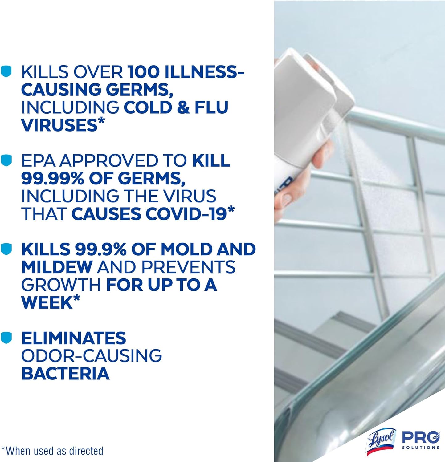 Lysol Disinfectant Spray Crisp Linen, Deodorizing Antibacterial Aerosol for a Healthier Home Atmosphere