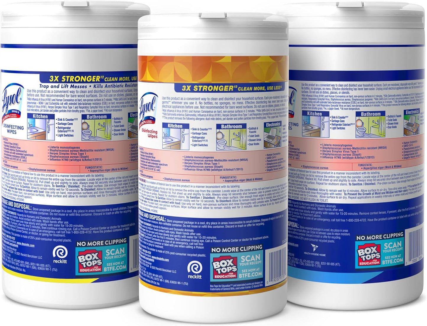 Lysol Disinfectant Wipes, Mindful Germ-Free Living Ritual for Bedrooms and Bathrooms, 3x80 ct Scented Bundle for Self-Care