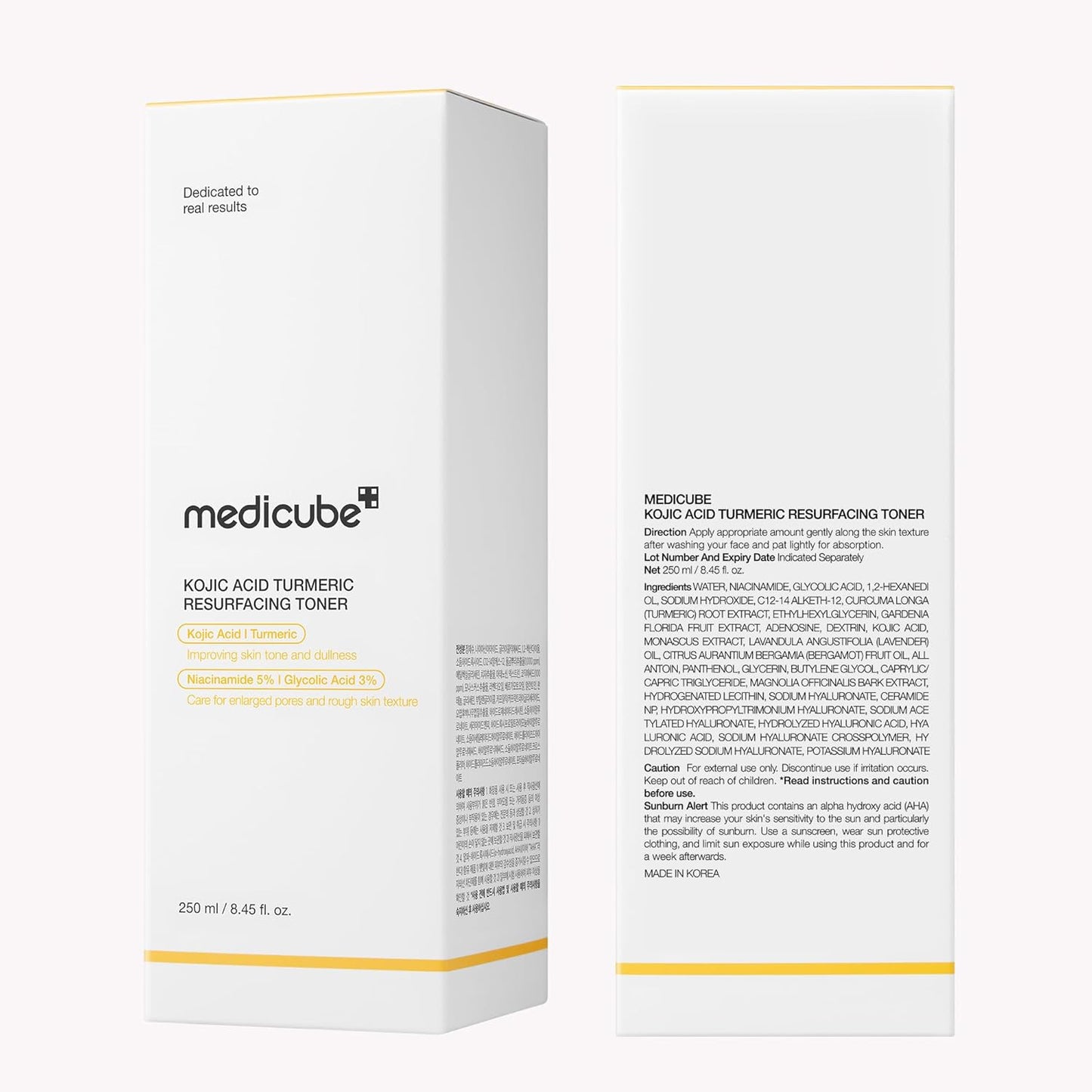 Medicube Kojic Acid Turmeric Smoothing Toner – Premium Brightening Elixir for an Elevated Vanity, Face & Body 8.45 fl.oz