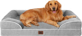 EHEYCIGA Orthopedic Dog Bed Gift – Thoughtful Present for Dog Parents of Senior Large Breeds, Grey Bolster