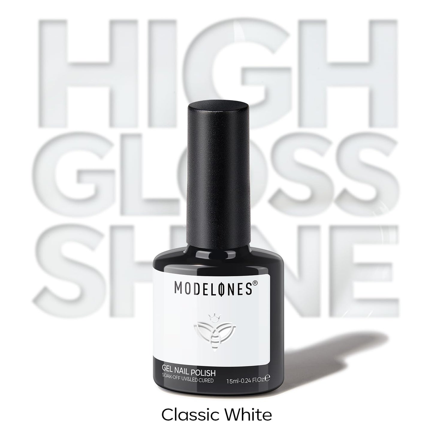 modelones White Gel Nail Polish – Birthday Gift for Her, At-Home Salon Manicure Set 15ml