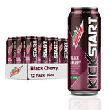 Mountain Dew Kickstart Flavored Soda – Pre-Gaming Session Energy Lift for Active Gamers, Vitamins B & C, 16 fl oz (12 Count)