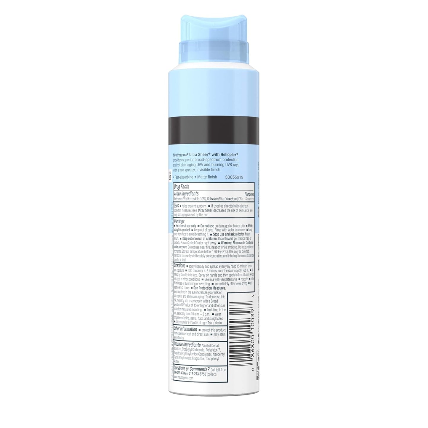 Neutrogena Ultra Sheer Sunscreen Spray SPF 45 – Vitamin E-Enriched Facial Mist for Daily Skincare Rituals
