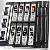 Nicpro Mechanical Pencils in Silver and Black – Elevated Stationery for Fine Art Studios and Executive Drafting Offices