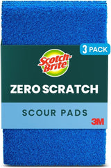 Scotch-Brite Zero Scratch Scouring Pad – Family-Safe Non-Abrasive Scrubber for Nonstick Cookware, Dishes, and Tile