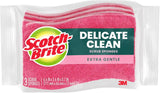 Scotch-Brite Delicate Clean Scrub Sponge – Child-Safe Non-Scratch Sponge for Fine China and Family Kitchens