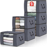 Fab Totes Foldable Storage Bins with Clear Window – Ivory Under-Bed Organizer Matching Living Room Aesthetic