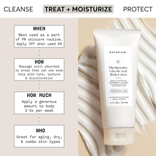 nourishing shea butter base to hydrate and counteract aha dryness