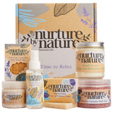 Nurture by Nature Spa Gift Baskets Wellness Collection – Soak, Exfoliate & Mist Ritual for a Calmer Night