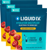 Liquid I.V. Hydration Multiplier - Golden Cherry | Morning Wellness Ritual Electrolyte Powder Stick Packs