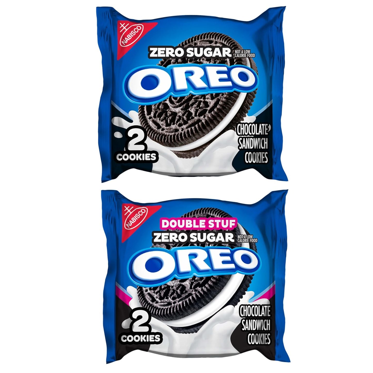 OREO Zero Sugar Cookies Snack Packs – Lunchbox Snack for Back-to-School, Individually Wrapped Two-Cookie Packs