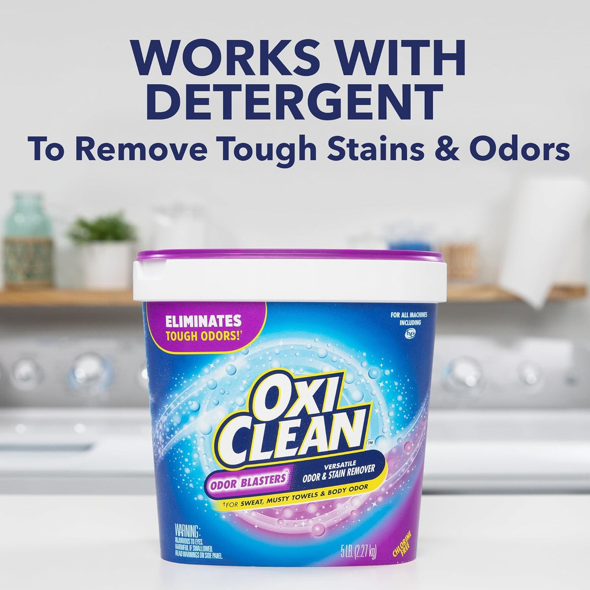 OxiClean Odor Blasters Versatile Odor and Stain Powder – Heavy-Duty Cleaner for Hiking Apparel, Muddy Sneakers, and Picnic Blankets