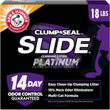ARM & HAMMER Clump & Seal SLIDE Multi-Cat Litter for Home Office Odor Control, 14-Day Freshness for Focused Workdays