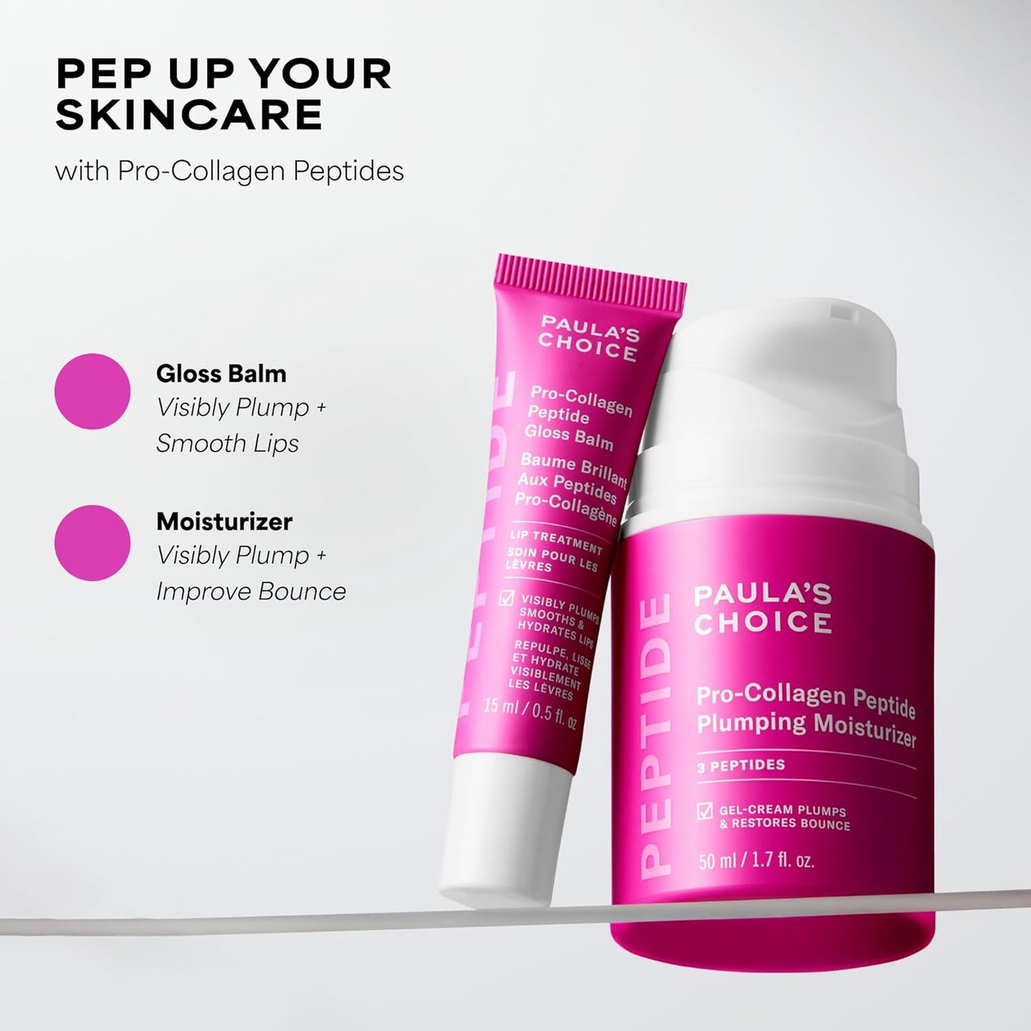 Paula's Choice Pro-Collagen Peptide Plumping Moisturizer – Streamlined Anti-Aging Step for Clean Routines, 1.7 Fl Oz