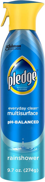 Pledge pH-Balanced Multisurface Cleaner Rainshower Scent for Cozy Living Room Furniture and Decor Accents