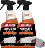 Weiman Granite and Stone Cleaner 3-in-1 – Premium Marble and Quartz Countertop Polish for Luxury Kitchens and Master Bathroom Vanities