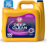 ARM & HAMMER Deep Clean Odor Formula Liquid Laundry Detergent, Radiant Burst Scent – Self-Care Laundry Ritual for Bath Towels and Bed Linens, 150 Fl Oz, 100 Loads