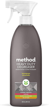 Method Heavy Duty Degreaser Lemongrass Scent – Plant-Based Kitchen Cleaner for a Calmer Home Cooking Ritual, 28 Oz Spray Bottle