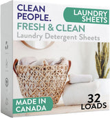 The Clean People Laundry Detergent Sheets – Hypoallergenic Self-Care for Sensitive Skin, Fragrance Free Daily Wash