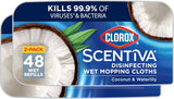 Clorox Scentiva Disinfecting Wet Mop Pads – Lavender & Jasmine Wind-Down Ritual for Bedroom-Adjacent Hallways, Bleach-Free Floor Sanitizing