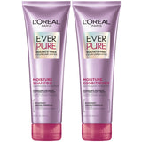 L'Oreal Paris EverPure Moisture Shampoo and Conditioner Set – Premium Vegan Haircare with Jasmine and Cedar Scent