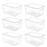 YIHONG Clear Storage Bins – Stylish Pantry Display Organizer, Stackable Modern Bins