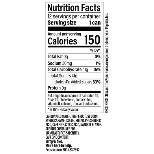 real sugar sweetener option replicating original pepsi recipe