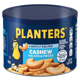 PLANTERS Lightly Salted Cashews Halves & Pieces – Low-Sodium Mindful Snacking for Home Wellness Routines
