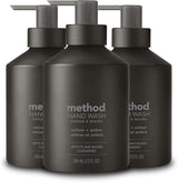 Method Gel Hand Soap Vetiver + Amber – Designer Bathroom Counter Decor, Refillable Aluminum Bottle Set