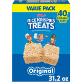 Rice Krispies Treats Crispy Marshmallow Squares – Back-to-School Classroom Party Snack Pack, Bulk 40-Count Box