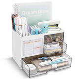 QIYVLOS Desk Organizer with 3 Drawer – Housewarming Gift for New Homeowners, Ready to Use Right Out of the Box