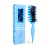 Candybrush Curl Defining Brush – Clean Design Detangler for Neutral Vanity, One Tool Styling