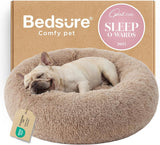 Bedsure Premium Donut Calming Pet Bed – 30 inch Plush Faux Fur Round Bed, OEKO-TEX Certified Luxury Nest for Dogs and Cats