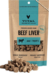 Vital Essentials Freeze Dried Beef Liver Treats – Holistic Raw Wellness Reward for Daily Feeding Rituals