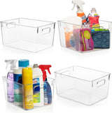 ClearSpace Clear Plastic Storage Bins – Stylish Pantry and Shelf Styling Organizers for Modern Homes