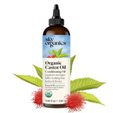 Sky Organics Castor Oil – Holiday Gift for Mom, Natural Hair Growth Oil with Free E-Book and Applicator Brushes