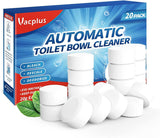 Vacplus Toilet Bowl Cleaner Tablets 20 Pack – Streamlined In-Tank Cleaning for Uncluttered Bathrooms, Set-and-Forget Deodorizing