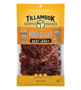 Tillamook Country Smoker Real Hardwood Beef Jerky Honey Glazed – Portable Trail and Campsite Protein Snack for Hikers and Hunters